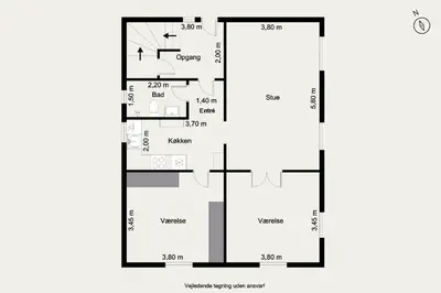a floor plan of a house at Apartment in central Holstebro in Holstebro