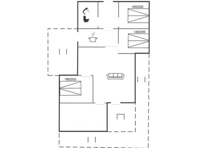 a floor plan of a house at Holiday Home Ønder - 800m from the sea by Interhome in Blokhus