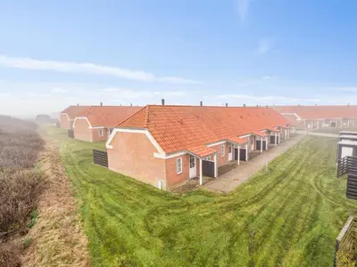 an aerial view of a row of brick houses at Holiday Home Ubbe - 200m from the sea by Interhome in Lemvig