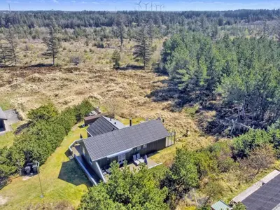 an overhead view of a house in the woods at Holiday Home Gerasim - 1km from the sea by Interhome in Saltum