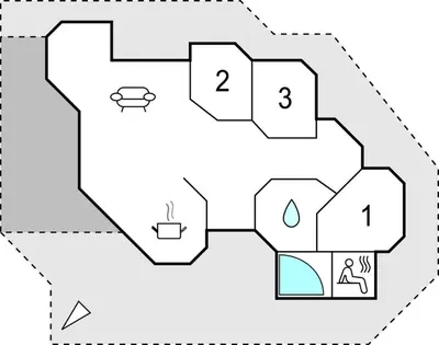 a block diagram of a house at Pet Friendly Home In Thisted With Wifi in Thisted