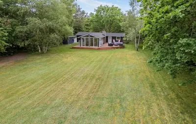 an aerial view of a house with a yard at 3 Bedroom Nice Home In Thyholm in Thyholm