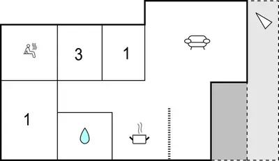 a block diagram of a periodic table with different symbols at Holiday Home Blokhus 9 in Blokhus
