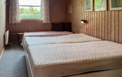 a bedroom with two beds in a room at 3 Bedroom Gorgeous Home In Vinderup in Vinderup