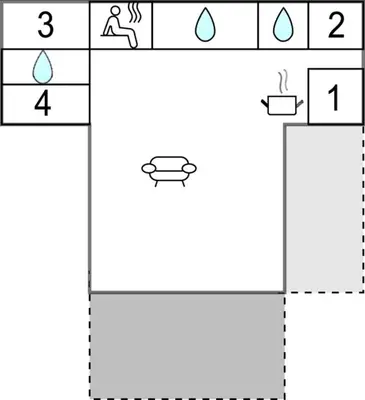 a block diagram of a bathtub with a woman on it at Cozy Home In Vestervig With Sauna in Vestervig