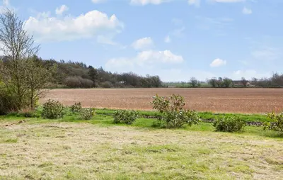 a field with a field of crops in the distance at 5 Bedroom Gorgeous Home In Thyholm in Thyholm