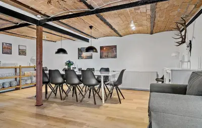 a dining room with a table and chairs at Pet Friendly Apartment In Vestervig in Vestervig