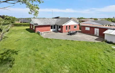 an aerial view of a house with a yard at Lovely Home In Vestervig With Kitchen in Vestervig