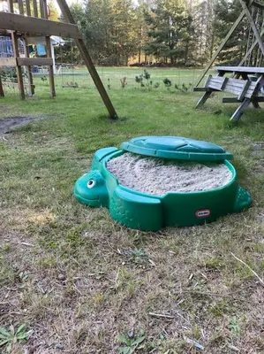 a park with a playground with a play structure at Pool summerhouse in Saltum near Blokhus in Saltum