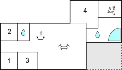 a block diagram of a block diagram of a shower at Lovely Home In Vestervig With Kitchen in Vestervig