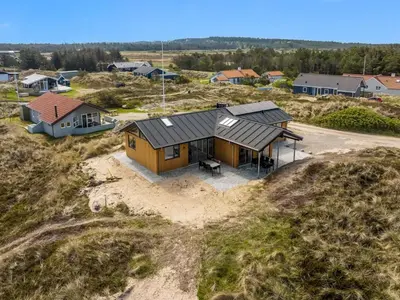 an aerial view of a house on a hill at Holiday Home Helga - 650m from the sea by Interhome in Torsted