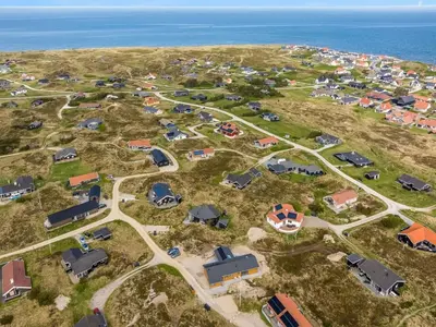 an aerial view of a campground next to the ocean at Holiday Home Helga - 650m from the sea by Interhome in Torsted