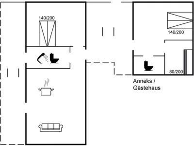 a schematic diagram of the experimental setups at Holiday Home Amarie - 1km from the sea by Interhome in Pandrup