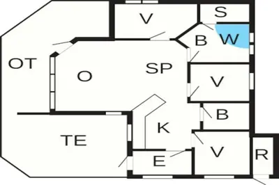 a floor plan of a house at Fjordview Retreat with Spa - By Traum Ferienwohnungen in Sillerslev