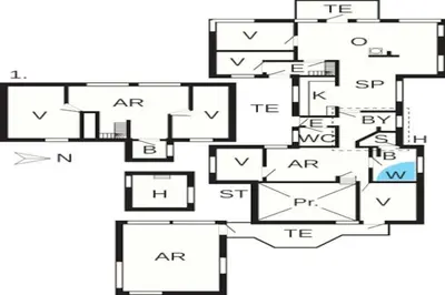 a floor plan of a house at 17 person holiday home in Harboøre-By Traum in Harboør