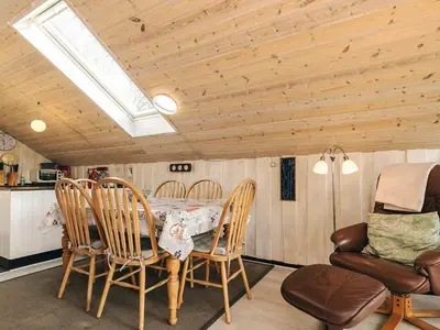 a dining room with a table and chairs at 6 person holiday home in Roslev-By Traum in Vester Grønning