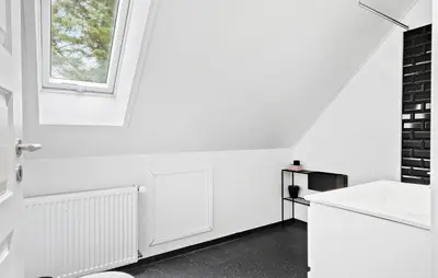 a white room with a window and a sink at Stunning Home In Harboøre With Wifi in Harboør