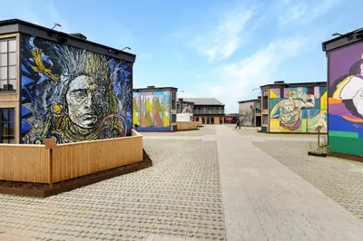 a mural on the side of a building at Funart 7 in Pandrup
