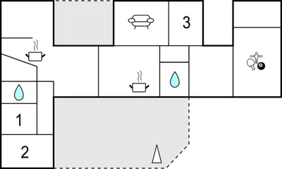a block diagram of a block diagram of a house at Beautiful Home In Farsø With Wifi in Farsø