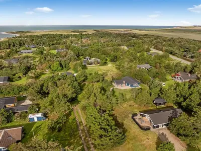an aerial view of a subdivision of houses at Holiday Home Skrollan - 200m to the fjord by Interhome in Sindrup