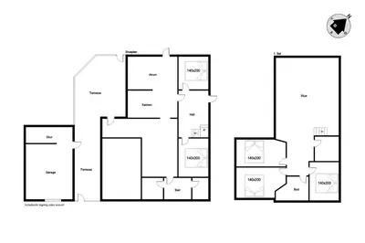 a floor plan of a house at Pool And Activity House With A Fantastic View Of The North Sea in Frøstrup