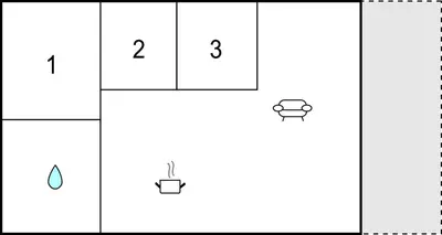 a diagram of a square with four different numbers at Cozy Home In Hanstholm With Wifi in Hanstholm