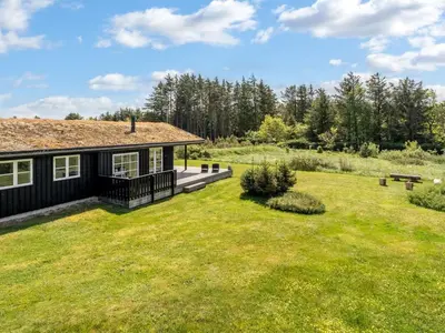 a home with a large yard with a house at Holiday Home Ljupco - 950m from the sea by Interhome in Saltum