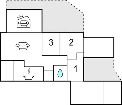 a block diagram of a house at Amazing Home In Vestervig With Wifi in Vestervig