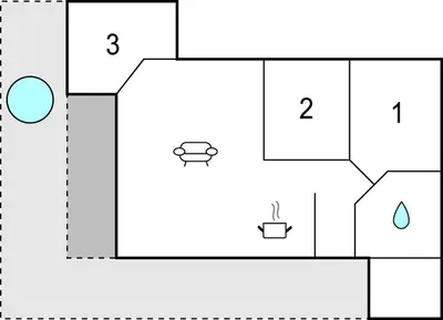 a diagram of a block diagram of a house at Amazing Home In Fjerritslev in Fjerritslev