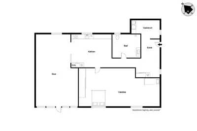a floor plan of a house at Lovely Holiday Home, Renovated In 2024, Located In Hanstholm By The North Sea in Hanstholm