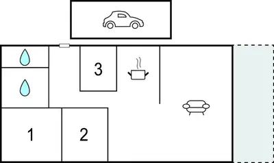 an illustration of a block diagram with a car on it at Beautiful Home In Spøttrup With Wifi in Spottrup