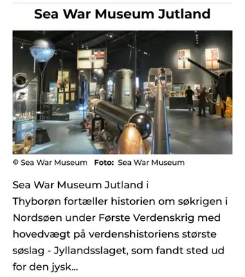 a picture of a museum with a telescope at Dejlig og hyggelig hus i Thyborøn in Thyborøn