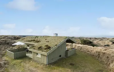 an image of a house with a grass roof at Cozy Home In Saltum With House Sea View in Saltum