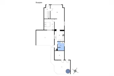 a floor plan of a house at Newly renovated house in the center in Thyborøn