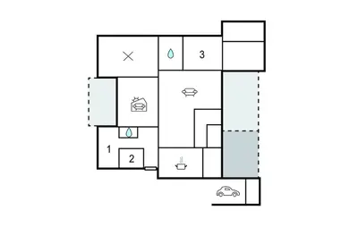 a floor plan of a house at 5 Bedroom Nice Home In Blokhus in Blokhus