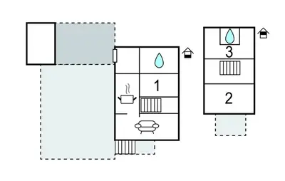 a block diagram of a bathroom at Nice Home In Thisted With Wifi in Thisted