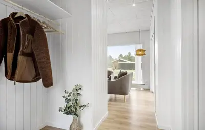 a hallway of a home with white walls at 3 Bedroom Awesome Home In Fjerritslev in Fjerritslev