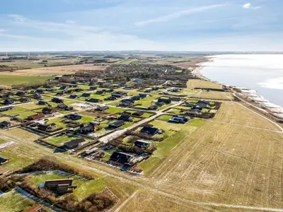 an aerial view of a park next to the ocean at Holiday Home Nikolce - 300m to the fjord by Interhome in Vinderup