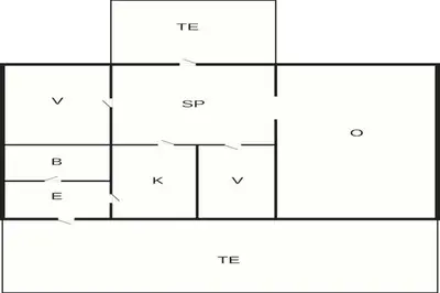 a diagram of a square with four boxes at 4 star holiday home in Løkken in Løgsted