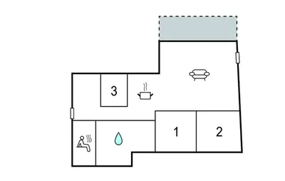 a block diagram of a house at Gorgeous Home In Vinderup With Sauna in Vinderup