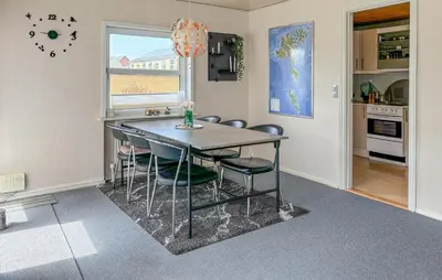 a kitchen with a table and chairs in a room at Gorgeous Home In Spøttrup With Wifi in Spottrup
