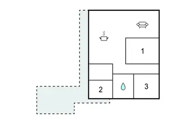 a block diagram of a building at Cozy Home In Thyborøn With Wifi in Thyborøn