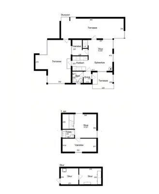 a floor plan of a house at Thatched Holiday Home By The North Sea In Blokhus in Blokhus