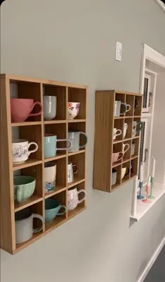 a cabinet filled with lots of bowls and plates at VillaRanum in Ranum