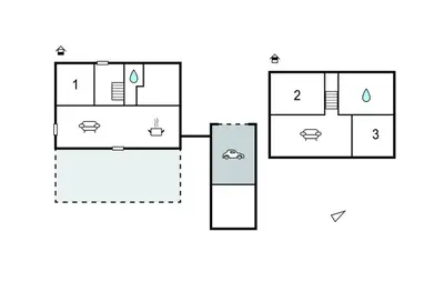a block diagram of a house at Amazing Home In Spøttrup in Spottrup