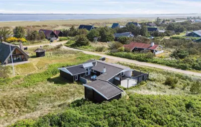 an aerial view of a house in a field at Pet Friendly Home In Vestervig With Wifi in Vestervig