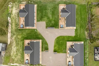 an aerial view of a group of houses at 871-Thisted-Smedevej-3-A in Thisted