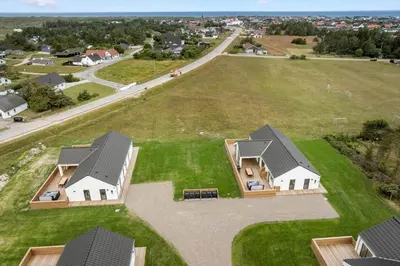 an aerial view of a house with a large yard at 871-Thisted-Smedevej-3-A in Thisted