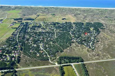 an aerial view of a village with houses and trees at 880-Thisted-Havtornvej-4 in Thisted