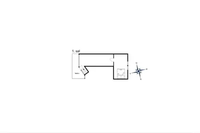 a floor plan of a room with a desk at 644-Thisted-Kristinesvej-4 in Thisted